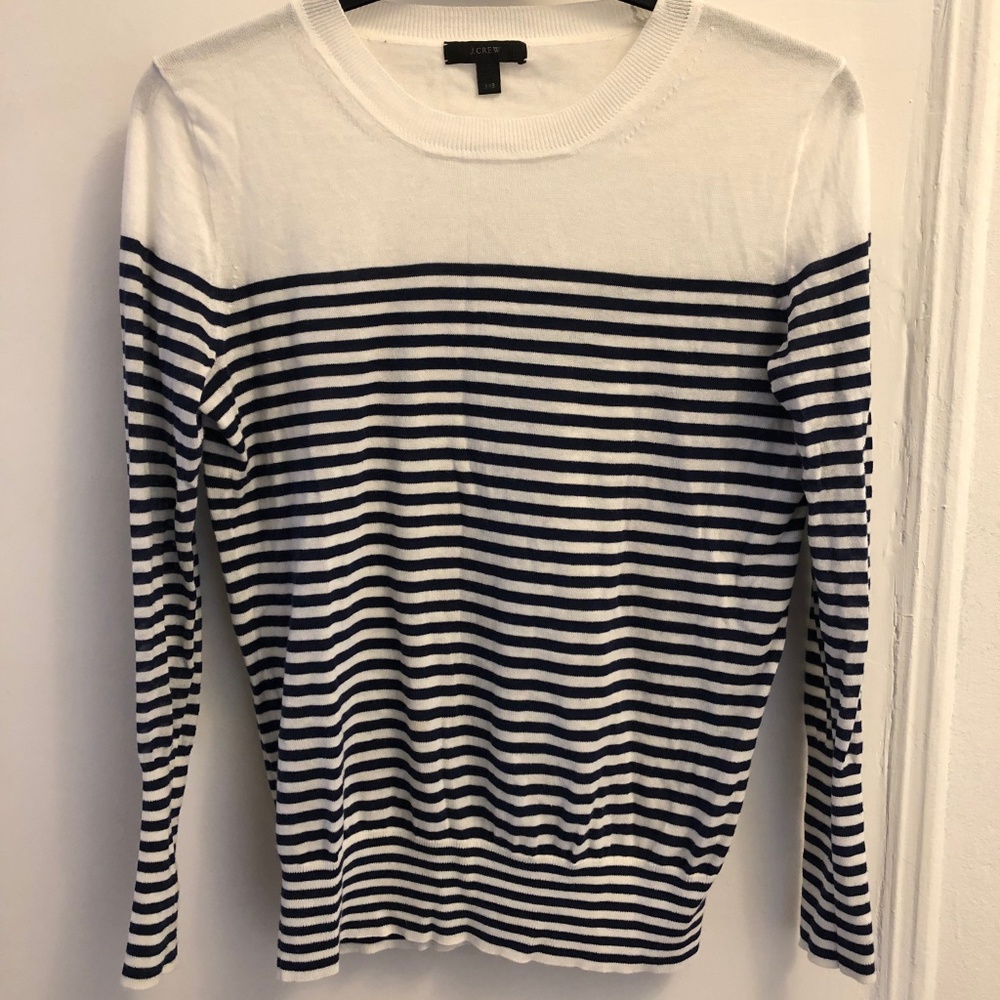 J. CREW NAVY Striped Sweater XXS